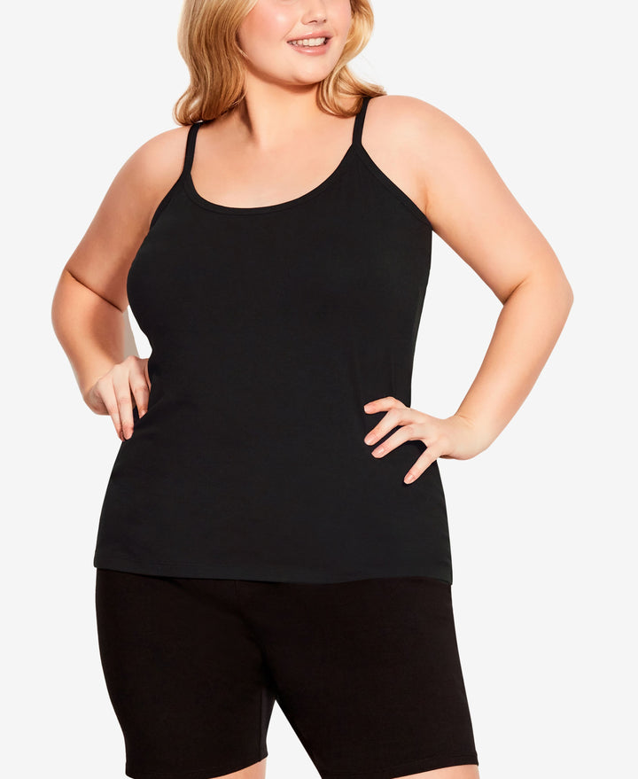 Plus Size Cotton Knit Essential Camisole Top