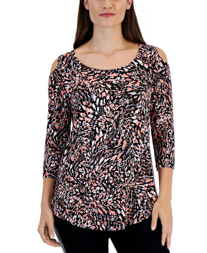 Women's Splashed Animal-Print Top