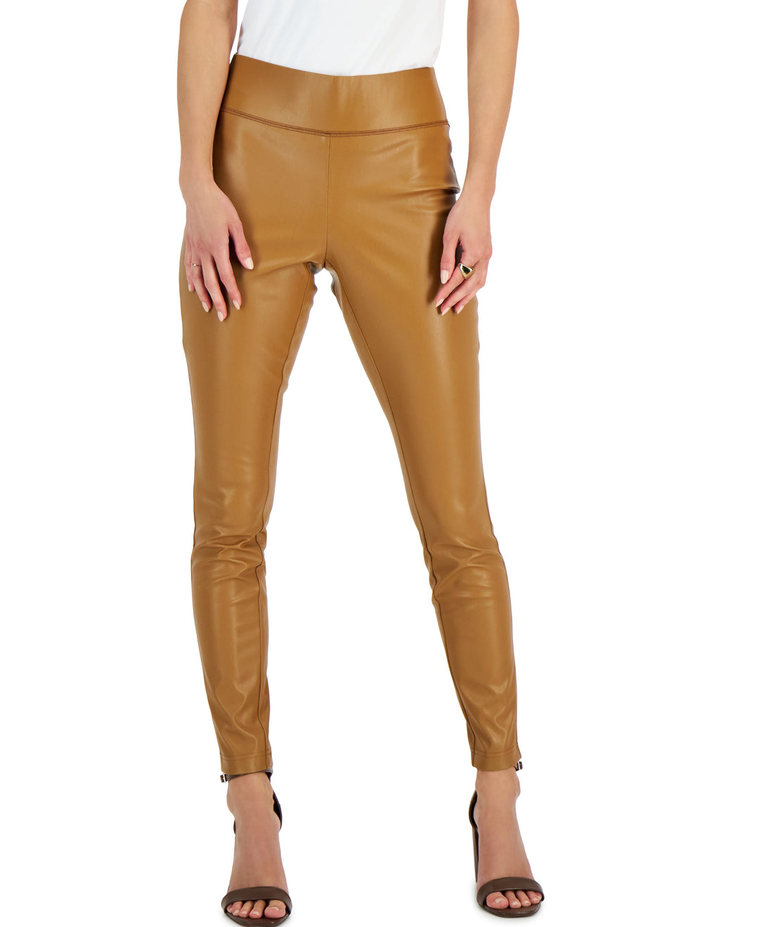 INC International Concepts Petite Faux Leather Skinny Pants