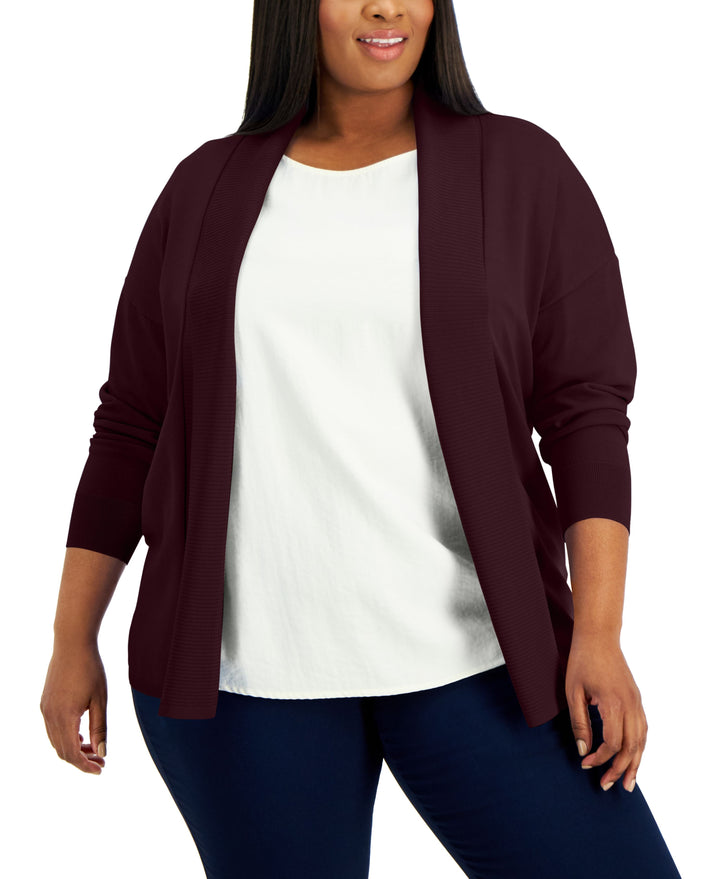 Alfani Plus Size Open Front Cardigan