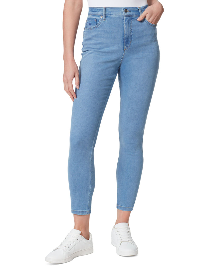 Gloria Vanderbilt Womens Textured High Rise Ankle Jeans