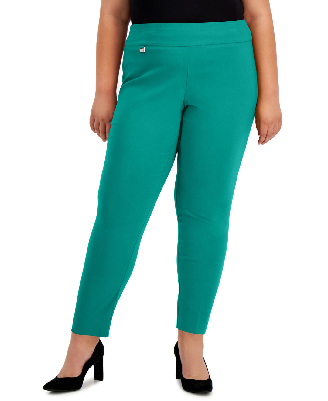 Plus Size Tummy-Control Pull-On Skinny Pants