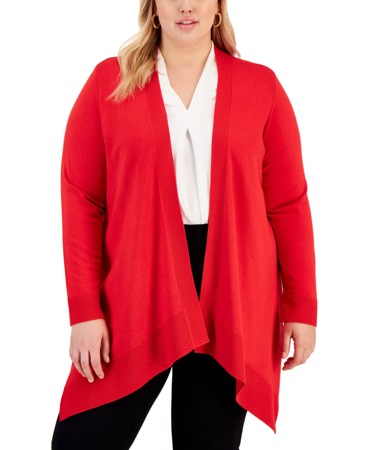 Plus Size Open-Front Cardigan