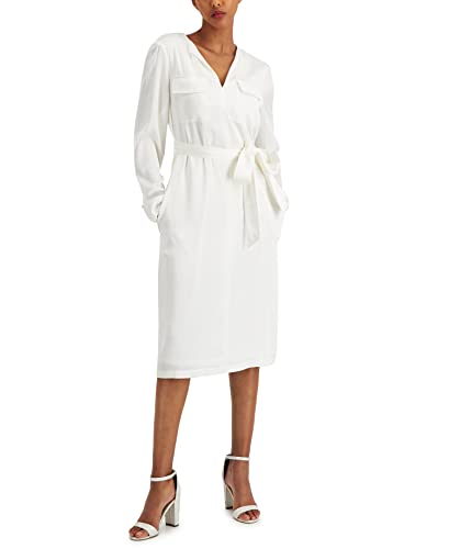 Alfani Satin Utility Shirtdress