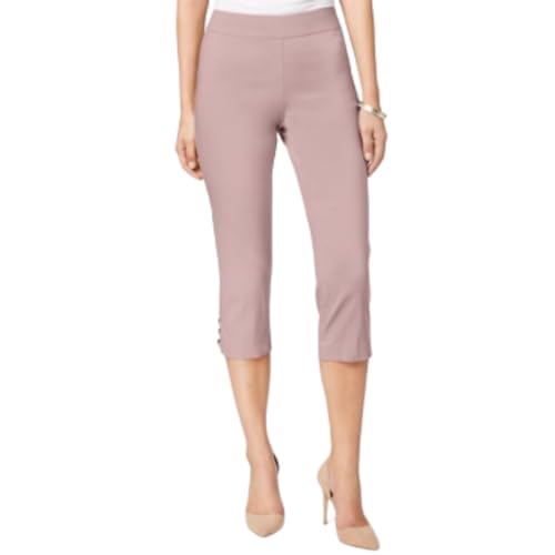 Petite Lattice-Hem Capri Pants