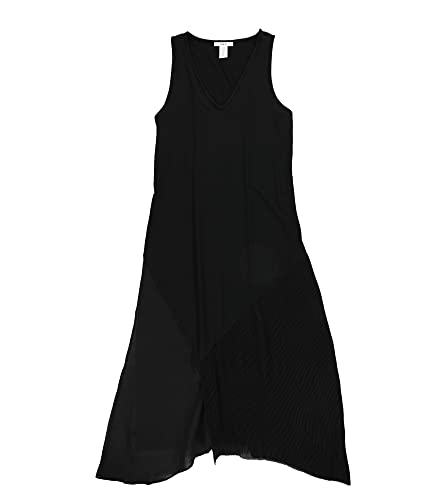 Bar III Sleeveless Pleated Contrast Midi Dress