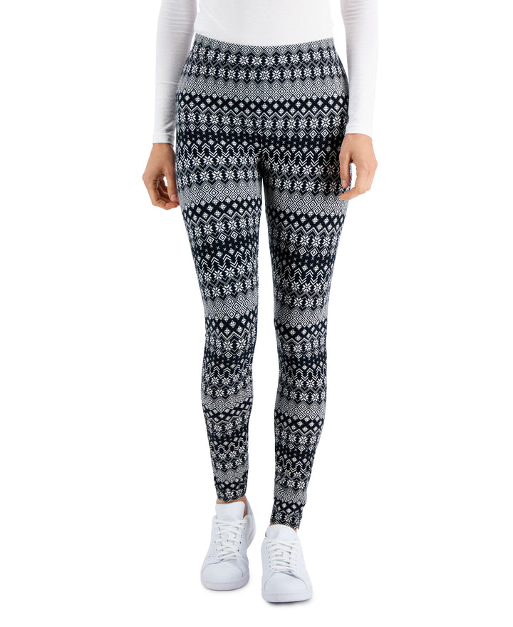 Style & Co Womens Fair Isle Mid Rise Leggings