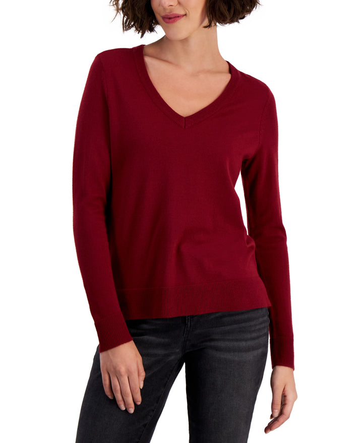 Women's V-Neck Long-Sleeve Sweater