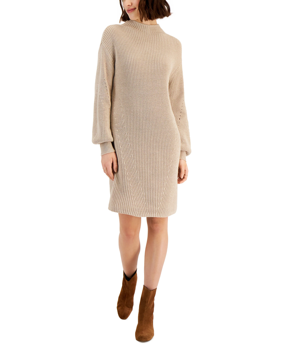 Women's Mock-neck Sweater Dress