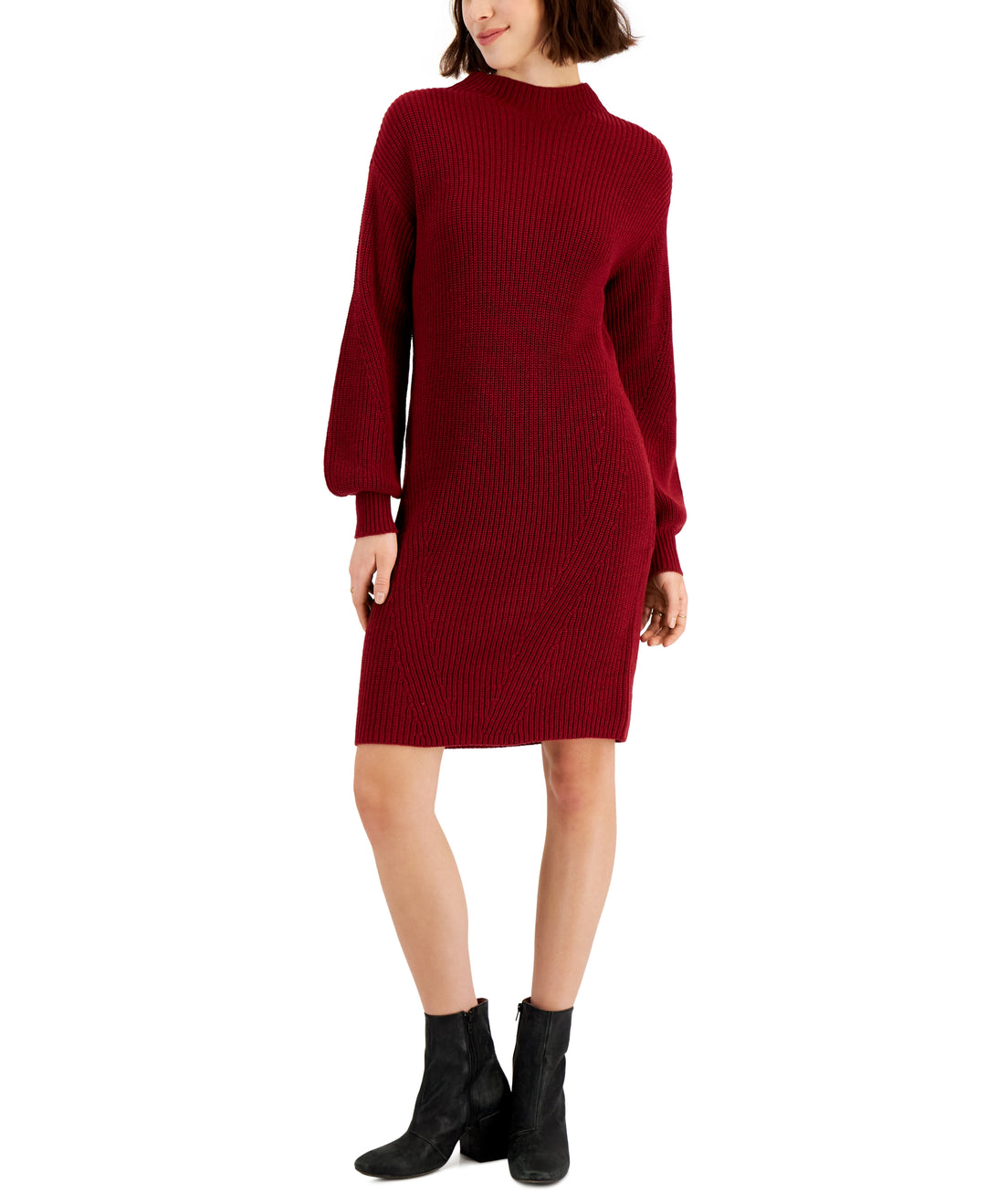 Women's Mock-neck Sweater Dress
