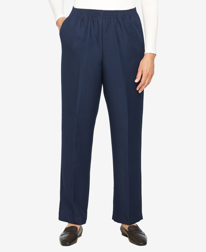 Plus Size Classic Pull-On Straight-Leg Average Length Pants