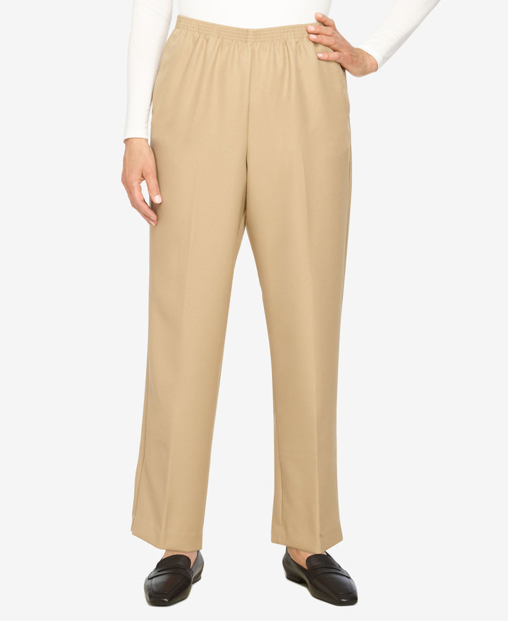 Plus Size Classic Pull-On Straight-Leg Average Length Pants