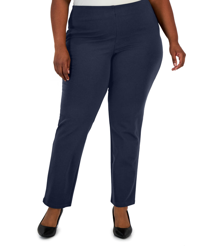 JM Collection Plus Size Ponte Knit Pull On Pants