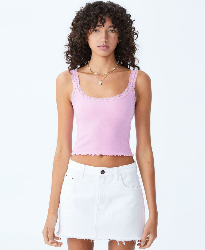 Women's Courtney Lace Trim Camisole Top