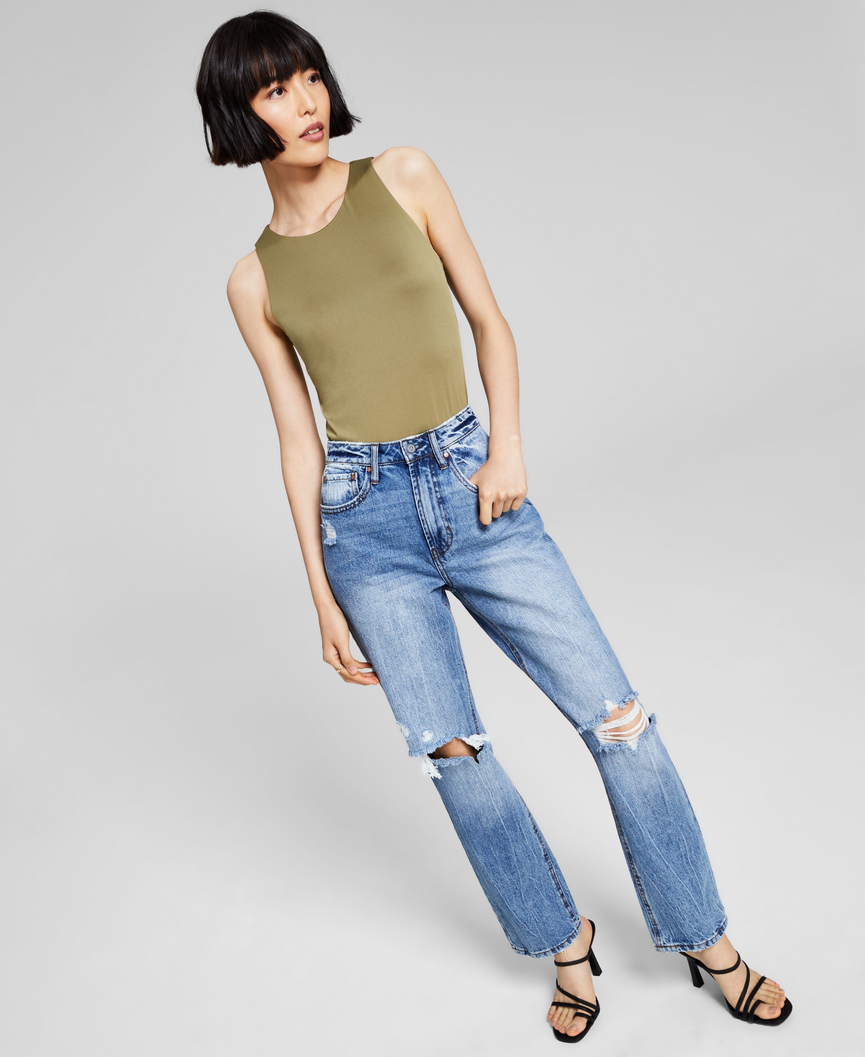 And Now This Womens High Neck Bodysuit