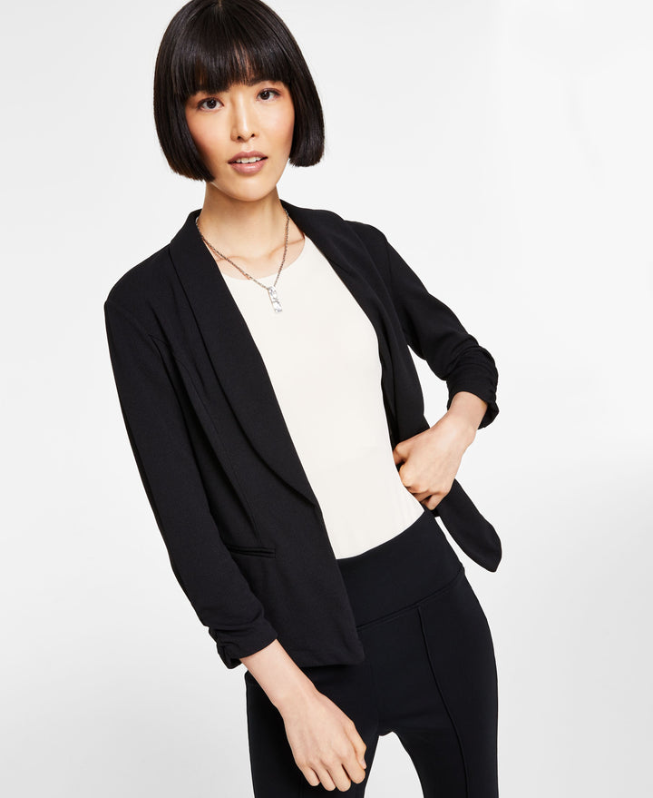 Petite Ruched-Sleeve Jacket
