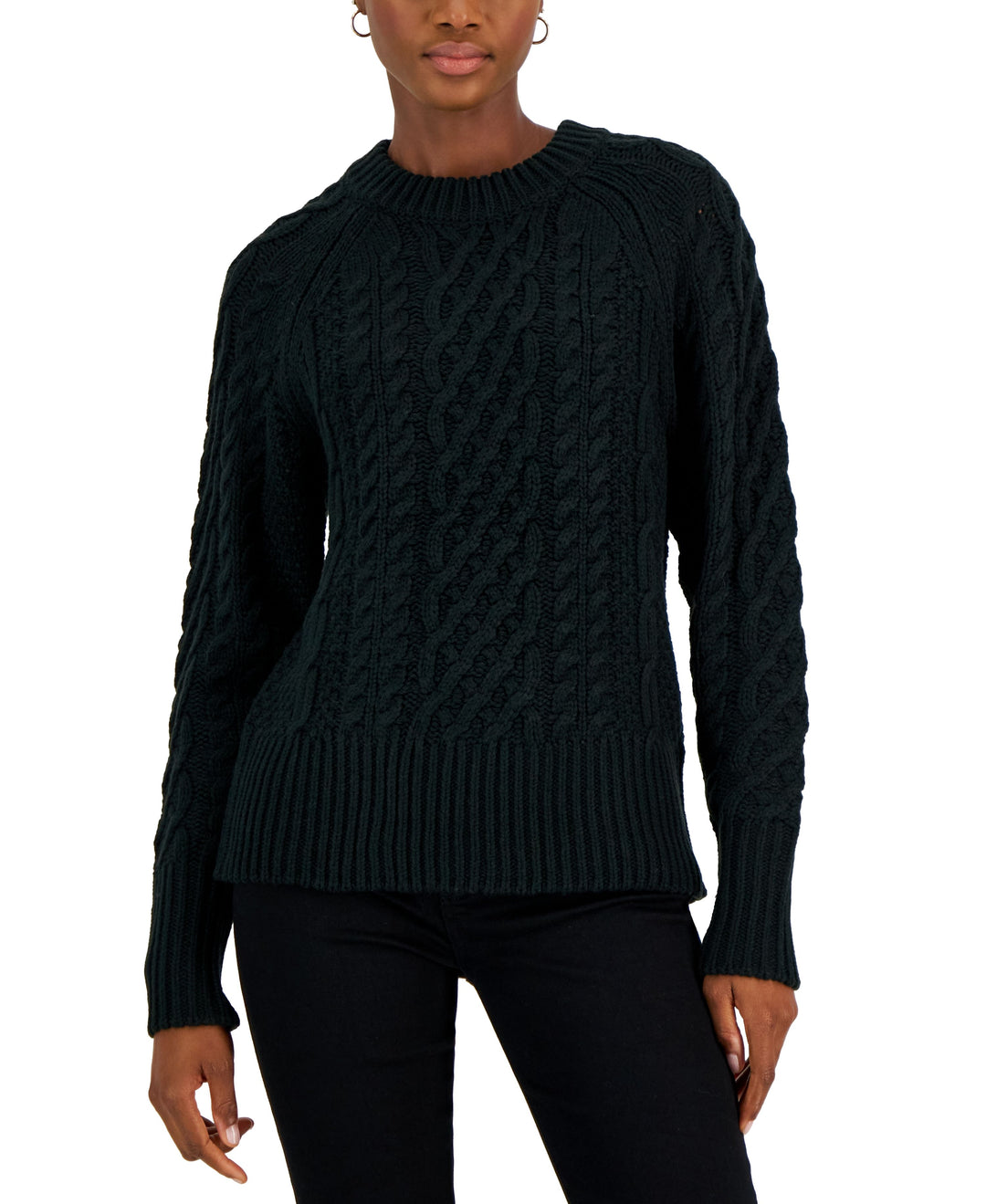 Style & Co Womens Cable Pattern Pullover Sweater