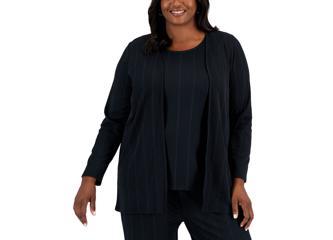 Alfani Plus Size Rib Knit Cardigan