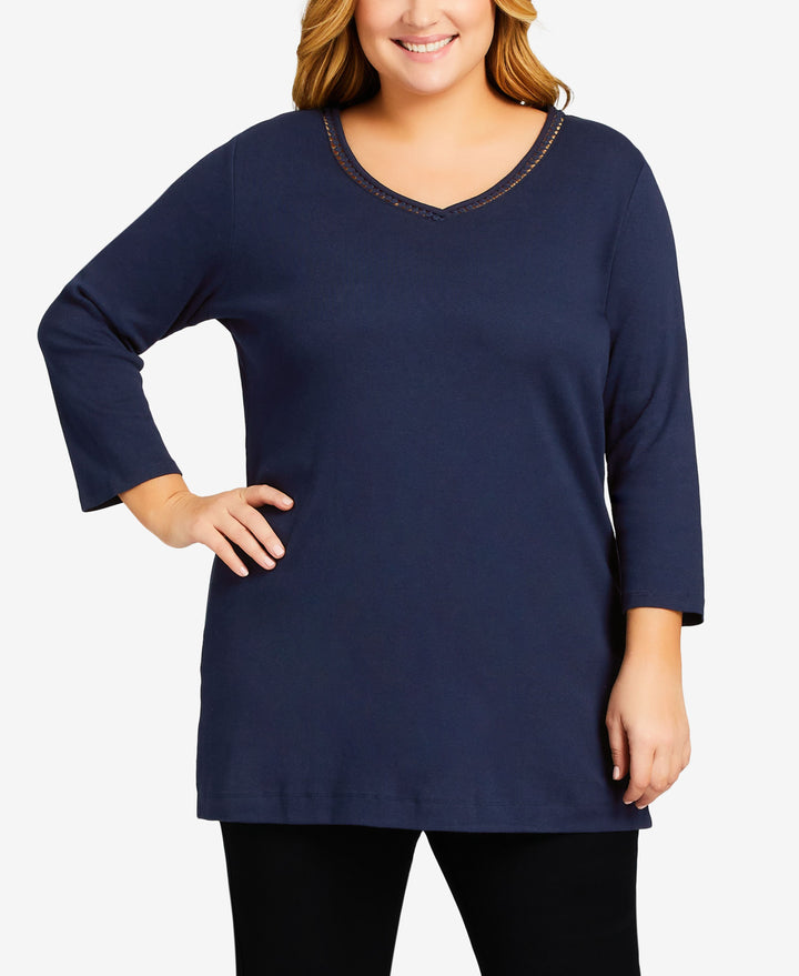Plus Size Wessex Essential Longline T-shirt