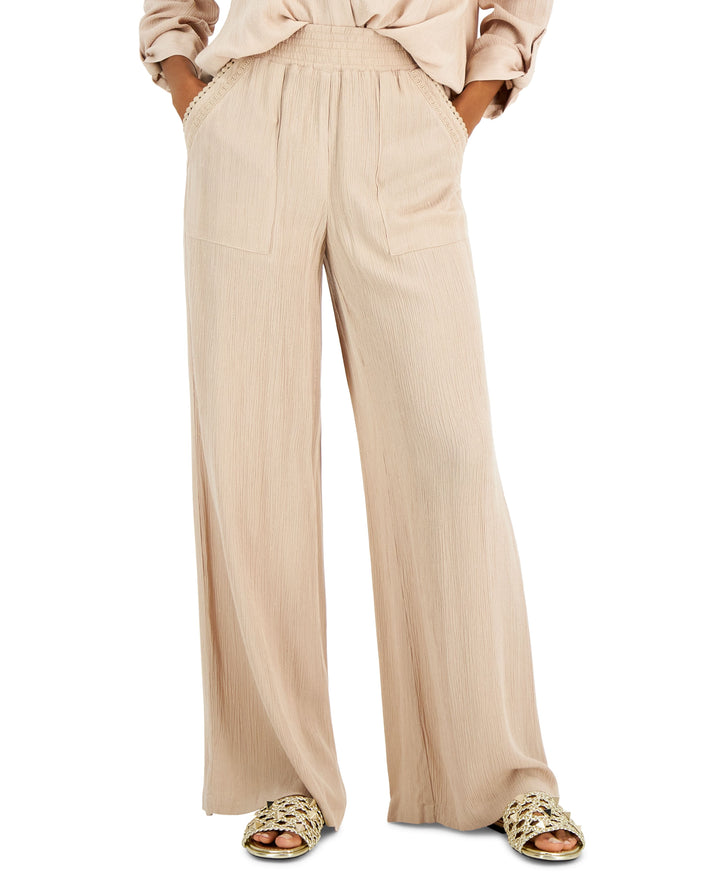 International Concepts Womens Pull On Patch Pocket Wide Leg Pants