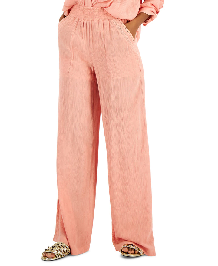 International Concepts Womens Pull On Patch Pocket Wide Leg Pants