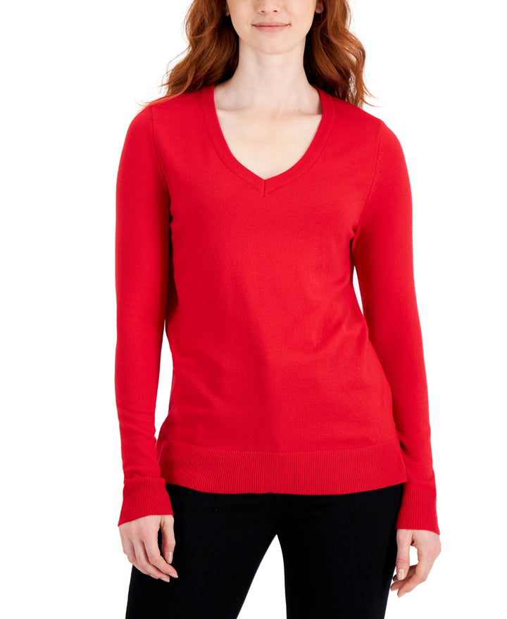 Women's V-Neck Long-Sleeve Sweater