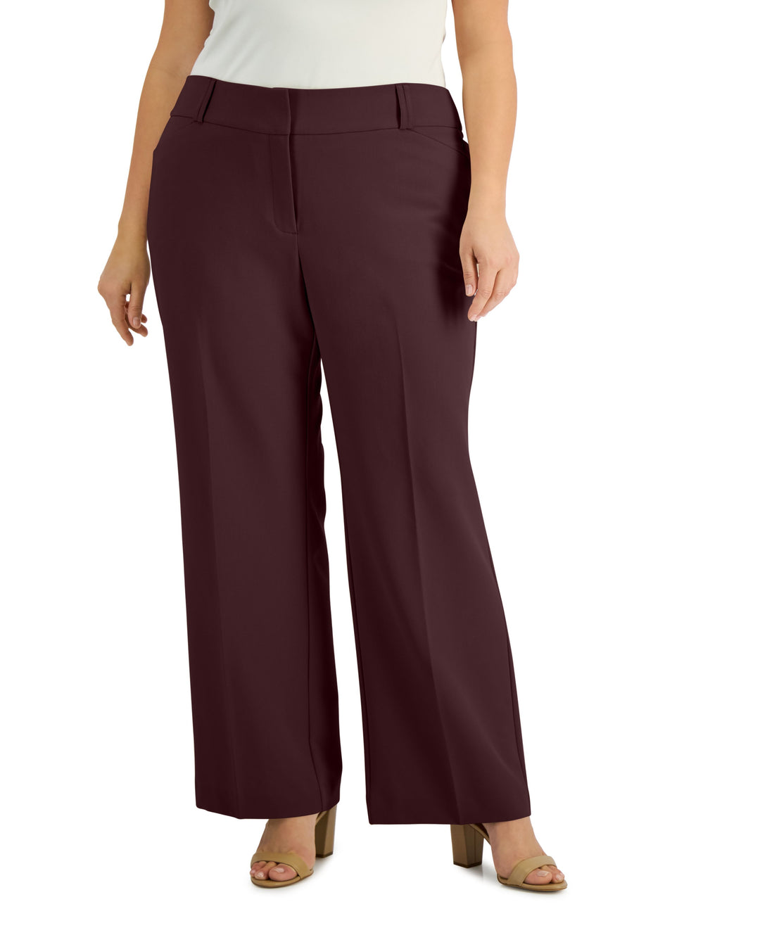 Plus & Petite Plus Size Curvy Bootcut Tummy-Control Pants,