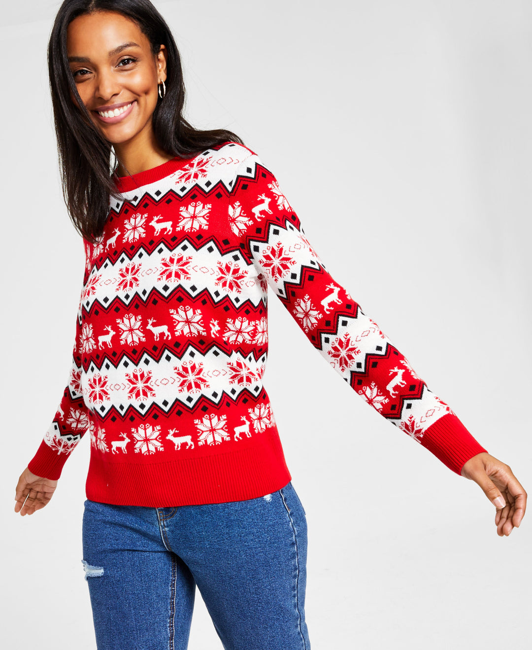 Charter Club Womens Nordic Fair Isle Family Holiday Sweater