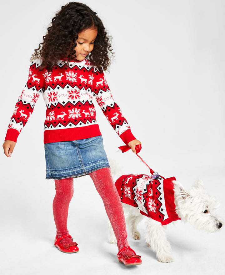 Charter Club Little Girls Nordic Fair Isle Holiday Sweater