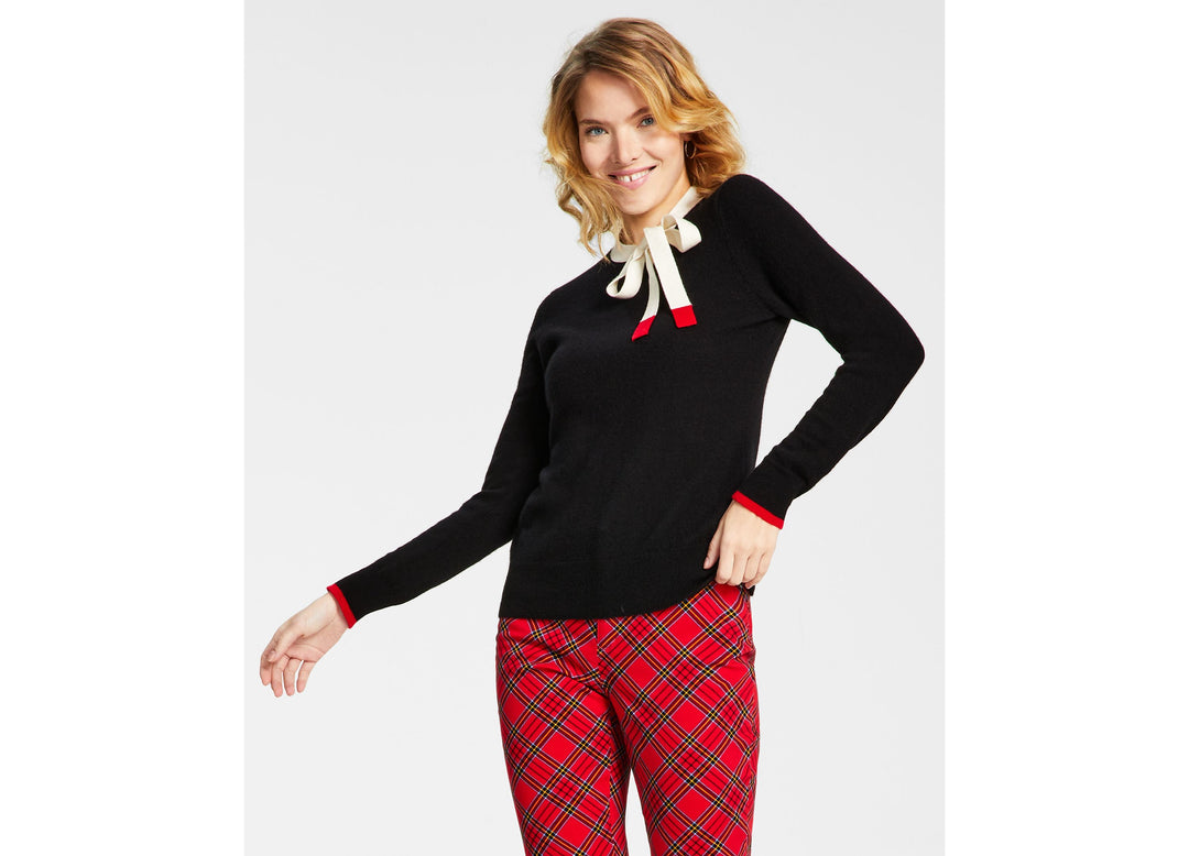 Women's Bow Detail 100% Cashmere Sweater