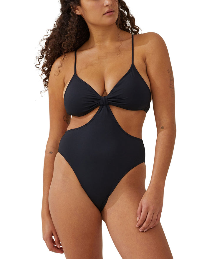 Women's Cutout Knot One-Piece Swimsuit