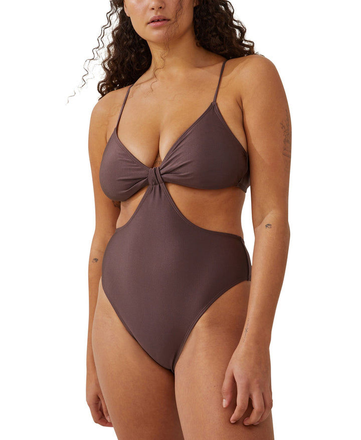 Women's Cutout Knot One-Piece Swimsuit