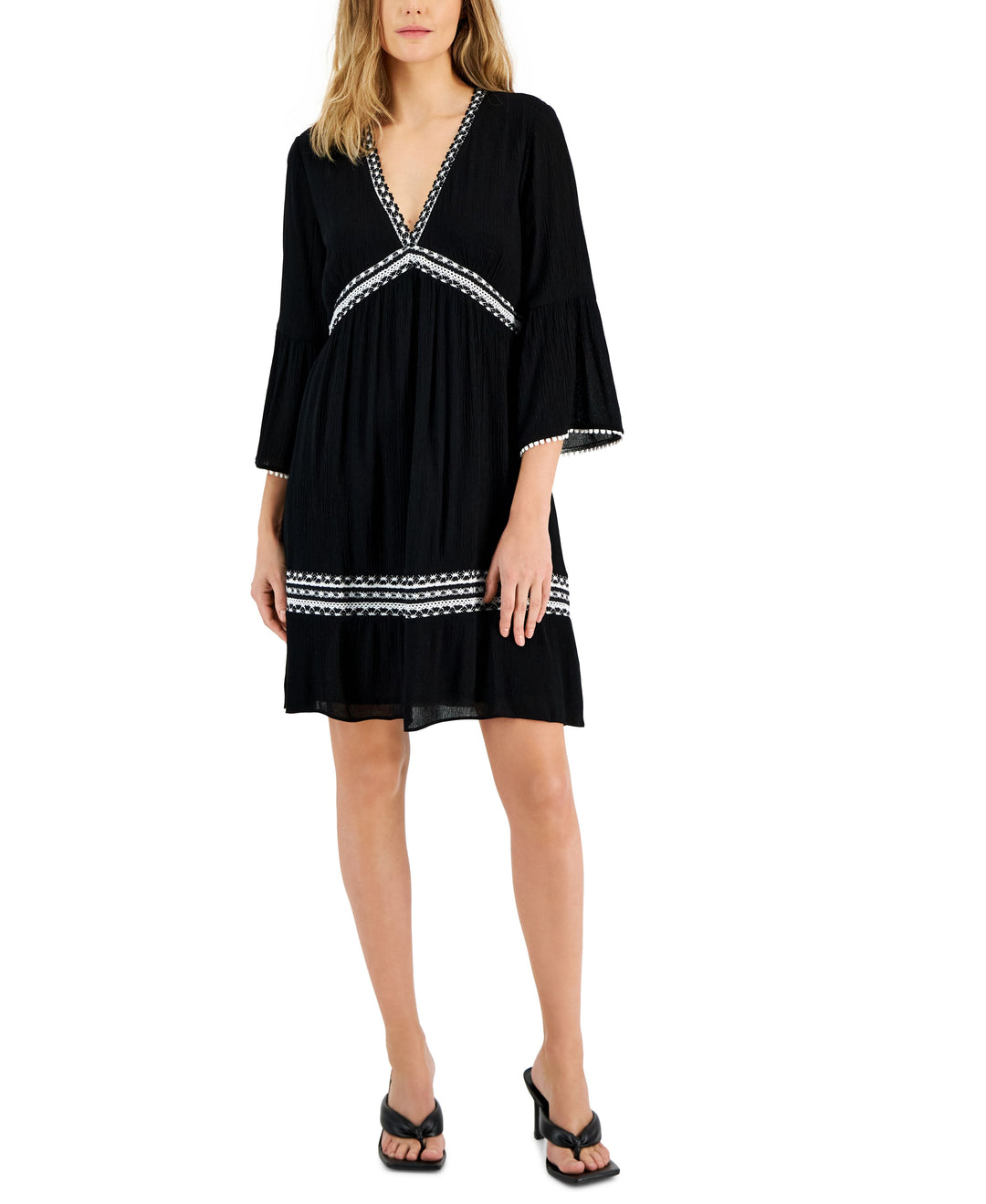 INC International Concepts Womens Crochet Trim Dress