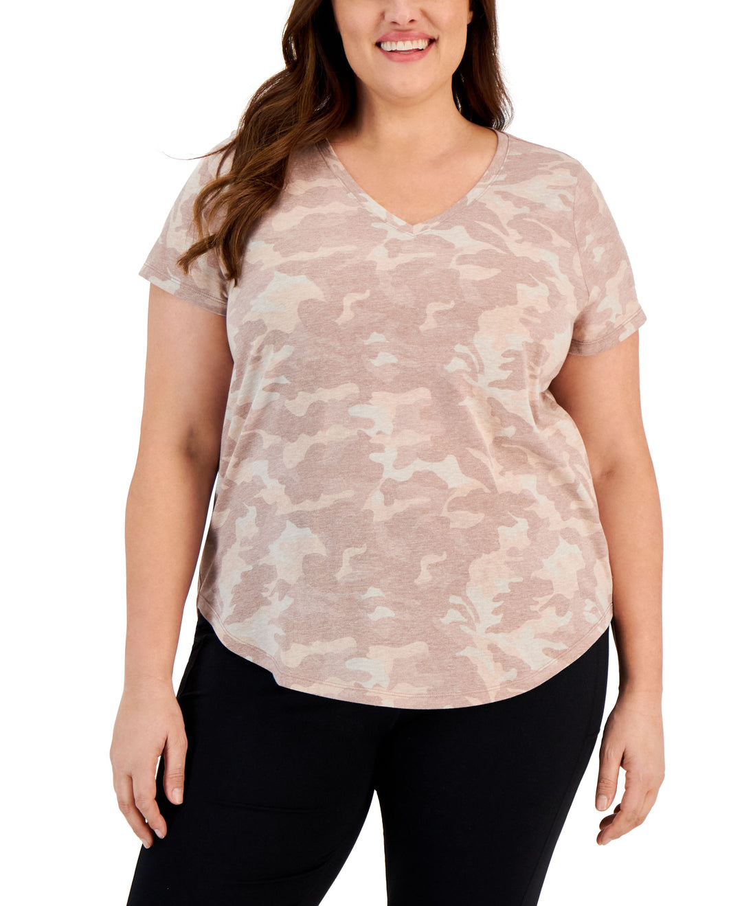 Plus Size Short-Sleeve Printed Perfect Tee