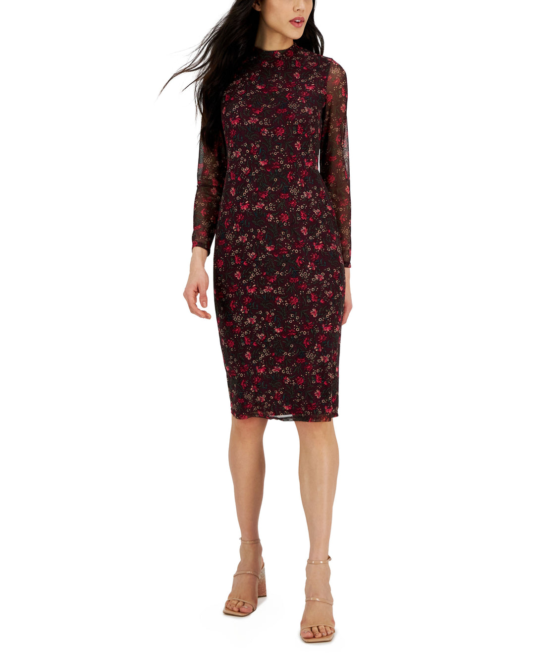 Inc International Concepts Womens Printed Long-Sleeve Fitted Midi Dres USAFashion Inc International Concepts Womens Printed Long-Sleeve Fitted Midi Dres USAFashion