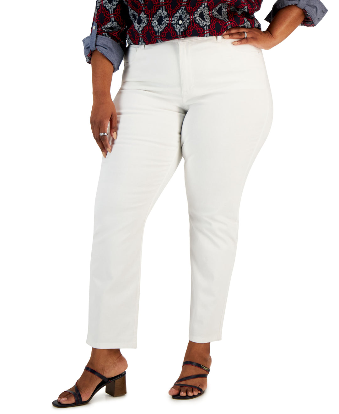 Plus Size High-Rise Straight Jeans