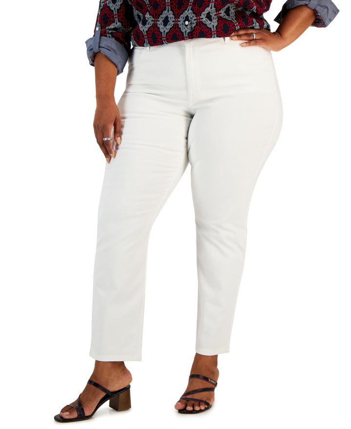 Plus Size High-Rise Straight Jeans