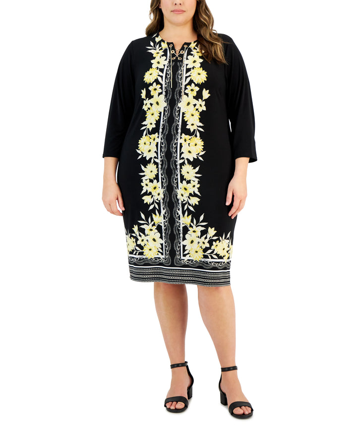 JM Collection Plus Size A Line Dress