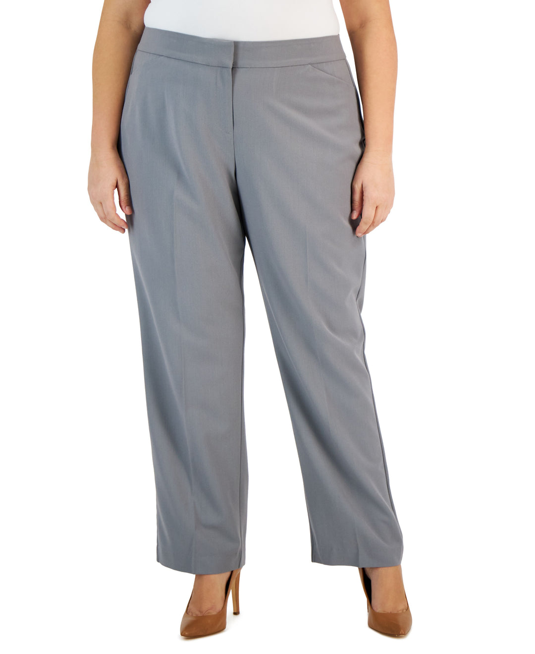 Plus & Petite Plus Size Curvy-Fit Straight-Leg Pants
