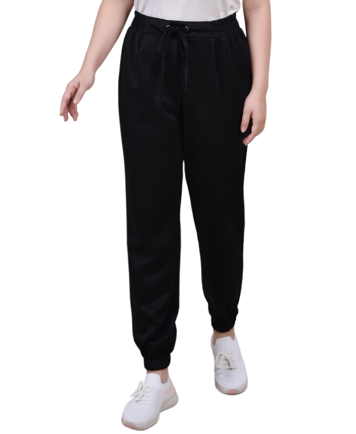 Petite Stretch Crepe Jogger Pants