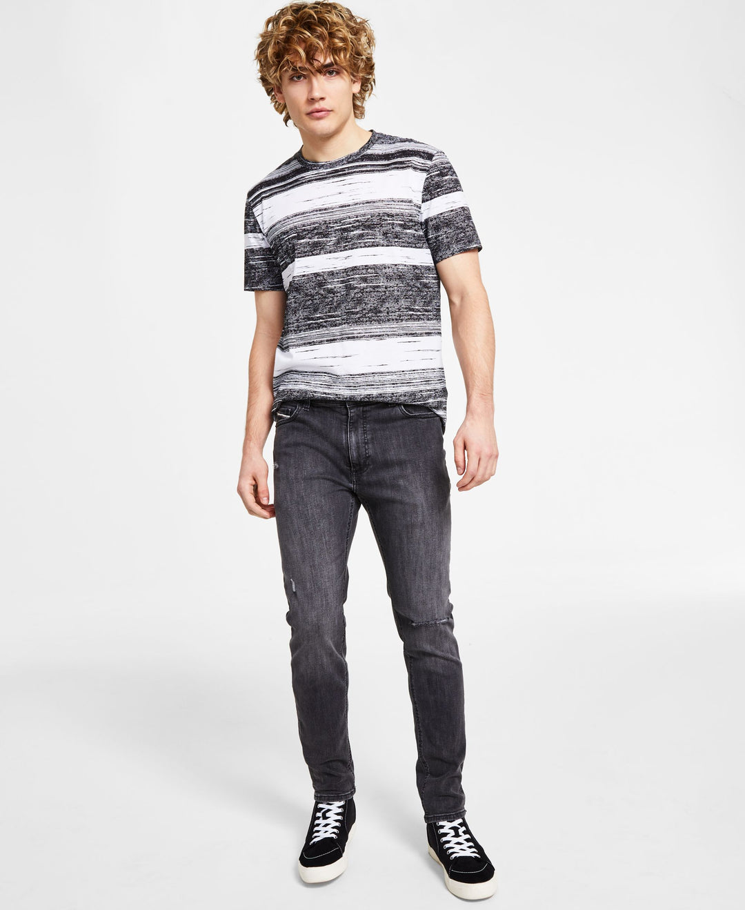 Men's David Slim Athletic Oil Chrome Jeans