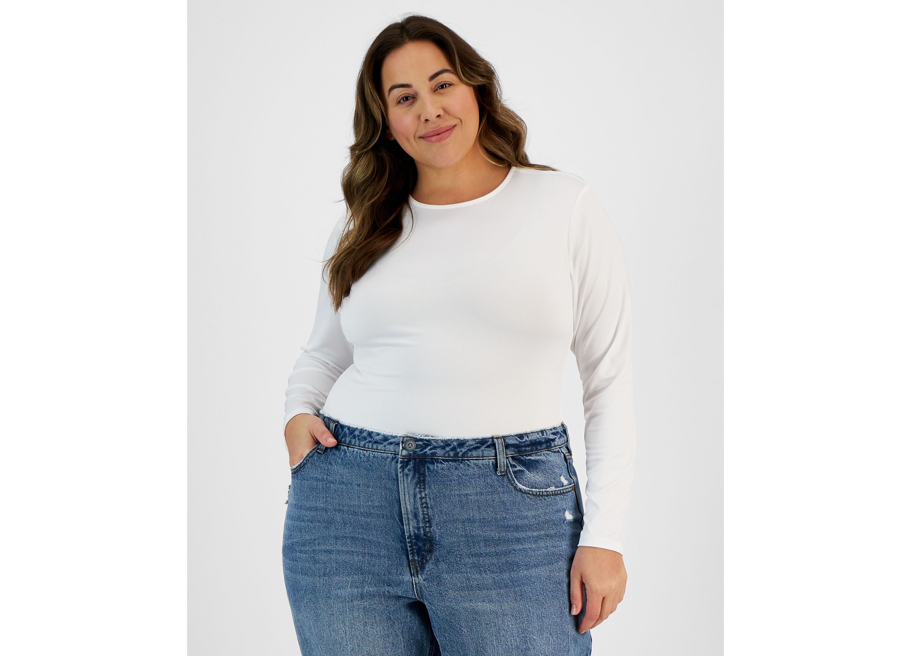 Plus Size Crewneck Bodysuit
