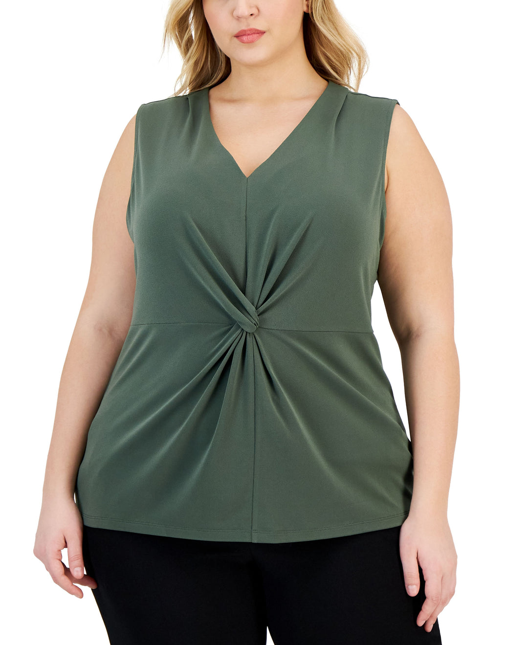 Alfani Plus Size Twisted Tank Top