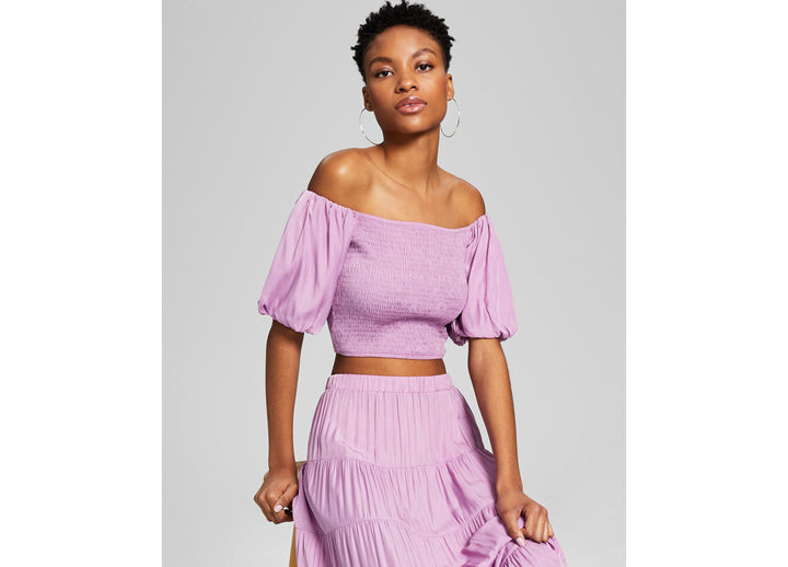 Women's Smocked Puff Sleeve Top