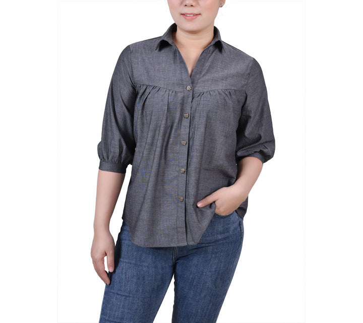 Petite Elbow Sleeve Blouse