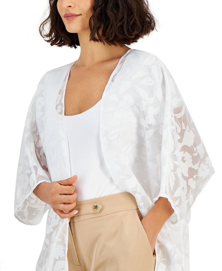 Women's Oversized Sheer Side-Slit Cardigan