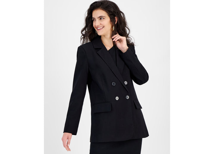 Women's One-Shoulder Bodycon Mini Dress & Double-Breasted Blazer