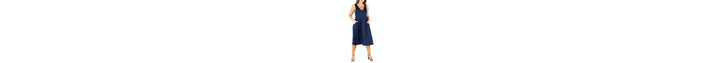 Plus Size Midi Fit and Flare Pocket Dress
