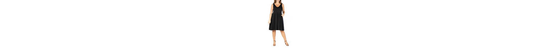 Plus Size Midi Fit and Flare Pocket Dress