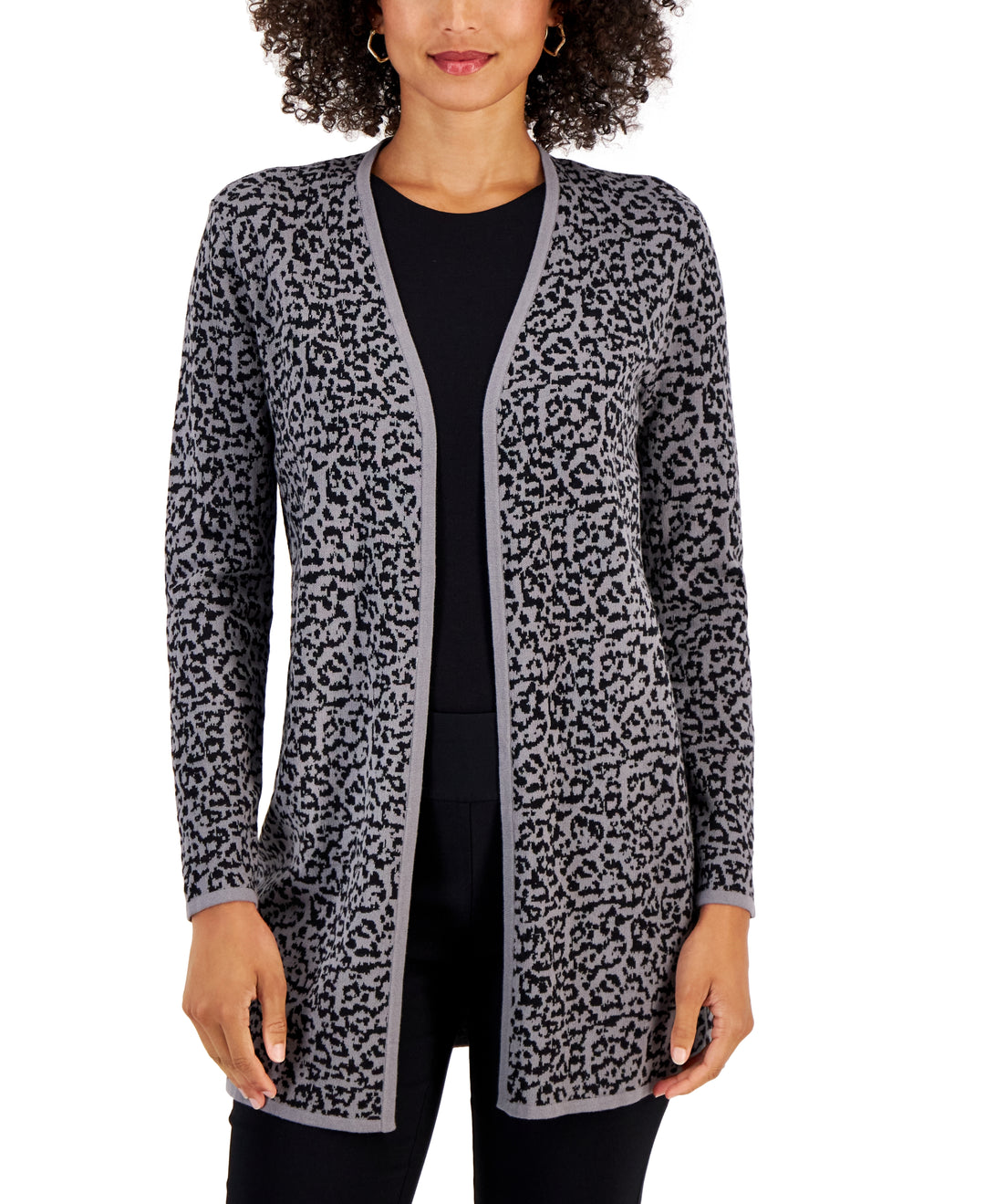 Petite Serena Abstract Flyaway Cardigan Sweater